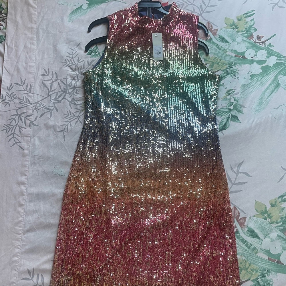 Francesca's Multicolor Sequin Dress
